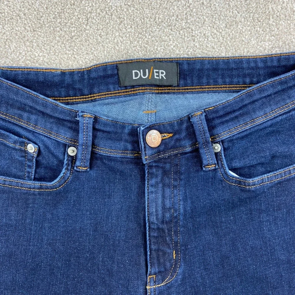 DU/ER Relaxed Taper Jeans Mens 32 Dark Blue L2X Performance Denim